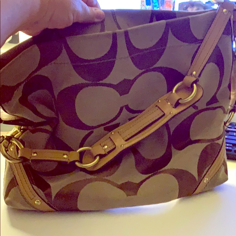 Coach Signature large “C” shoulder handbag